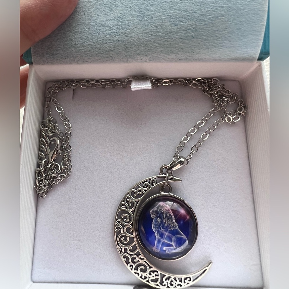 Zodiac Sign & Moon Necklace 🌙